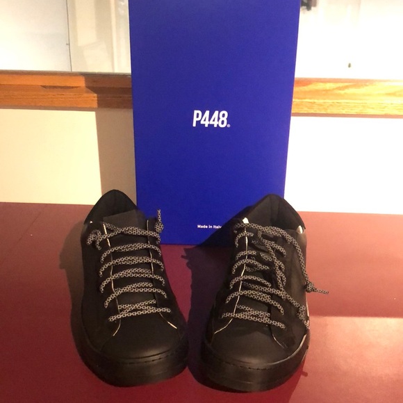 P448 John sneakers black leather/suede size 40 - Picture 1 of 6